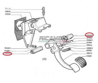 画像2: ブレーキペダルブッシュキット（Fiat 500 R）