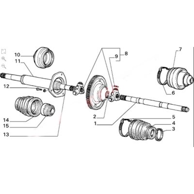 画像2: 右側インナーシャフトブーツキット（73mm）（パンダ）