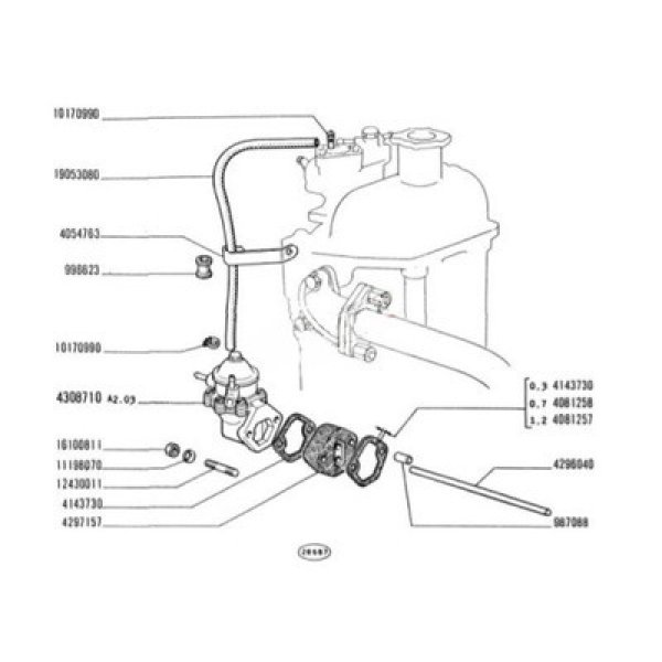 画像2: フューエルポンプガスケット(Fiat 500 D/F/L/R) (2)
